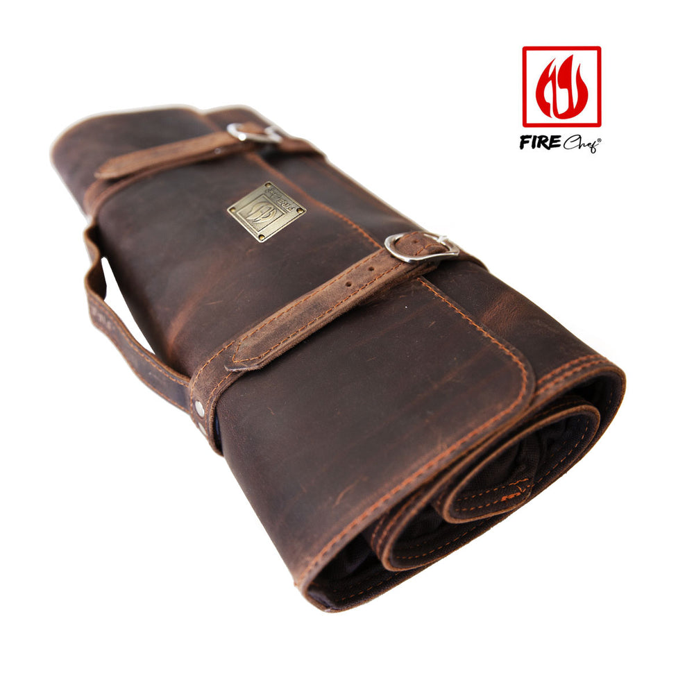 Leather Knife Roll - By Fire Chef