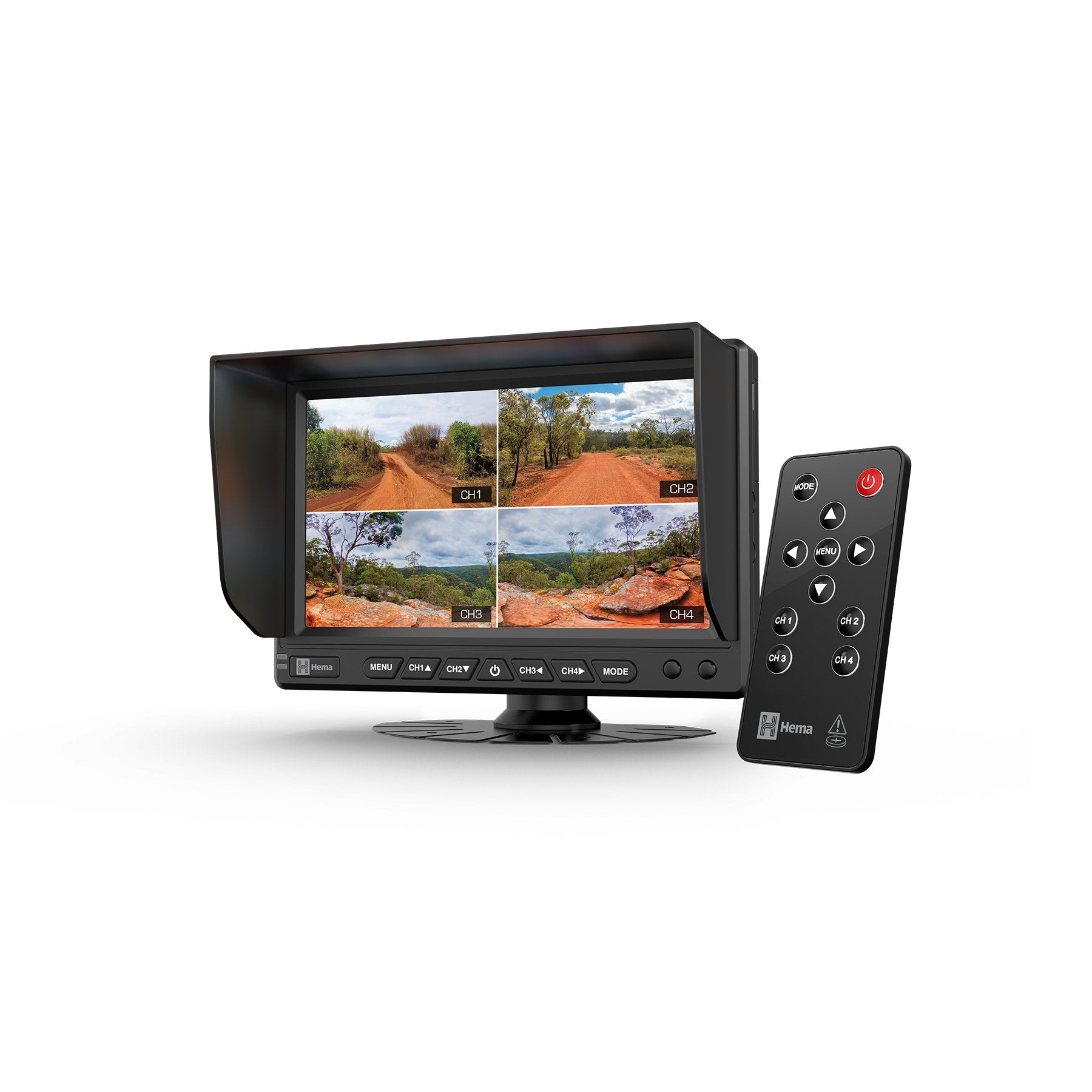 Hema HM-MNT AHD Quad Display Touchscreen Reversing Monitor - Hema Maps - HM-MNT -Caravan World Australia