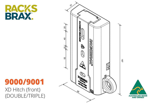 RACKS BRAX XD HITCH - Racks Brax - RBXDHITCH9000 -Caravan World Australia