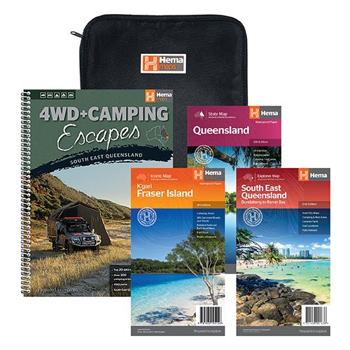 4WD + Camping Escapes South East Queensland - Hema Maps - 9781865006239 -Caravan World Australia