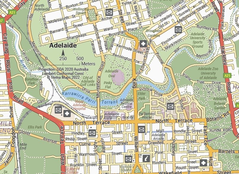 Australia Handy Map - Hema Maps - 9781922668257 -Caravan World Australia