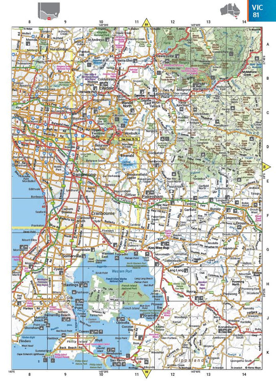 Australia Road & 4WD Easy Read Atlas - 292 x 397mm - Hema Maps - 9781922668028 -Caravan World Australia