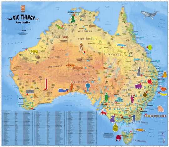 Big things of Australia Map - Hema Maps - 9781922668202 -Caravan World Australia