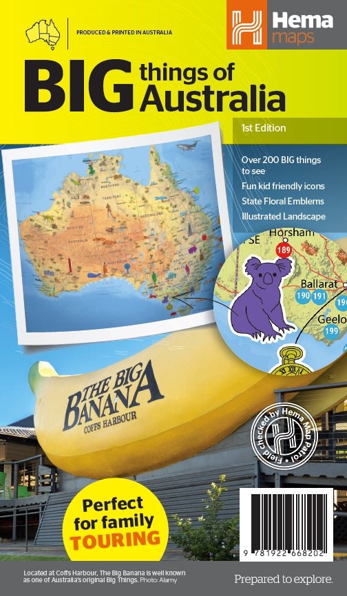 Big things of Australia Map - Hema Maps - 9781922668202 -Caravan World Australia