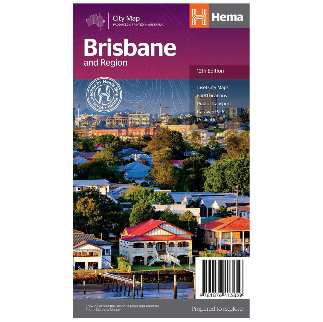 Brisbane & Region Map - Hema Maps - 9781876413859 -Caravan World Australia