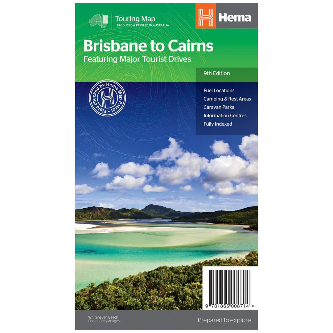 Brisbane to Cairns Map - Hema Maps - 9781865008714 -Caravan World Australia