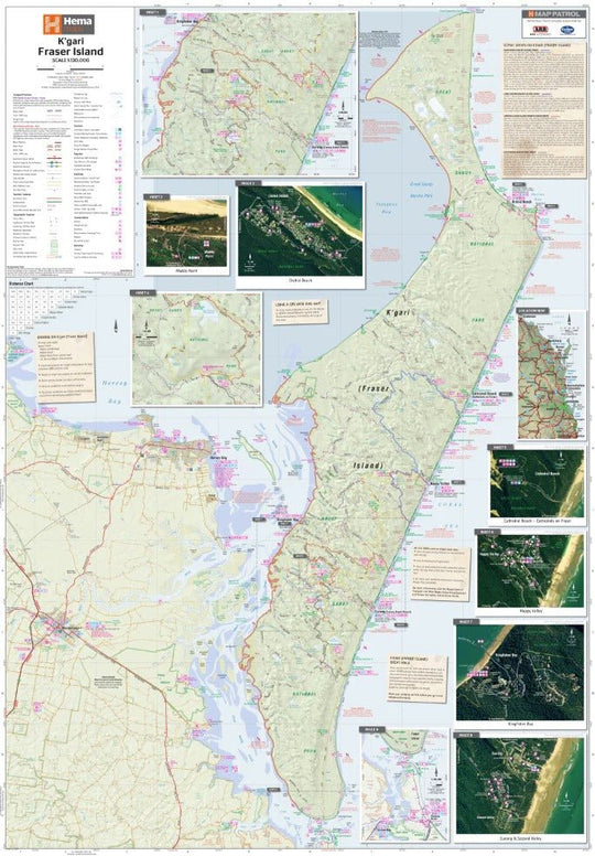 Fraser Island (K'gari) Map - Hema Maps - 9781922668783 -Caravan World Australia