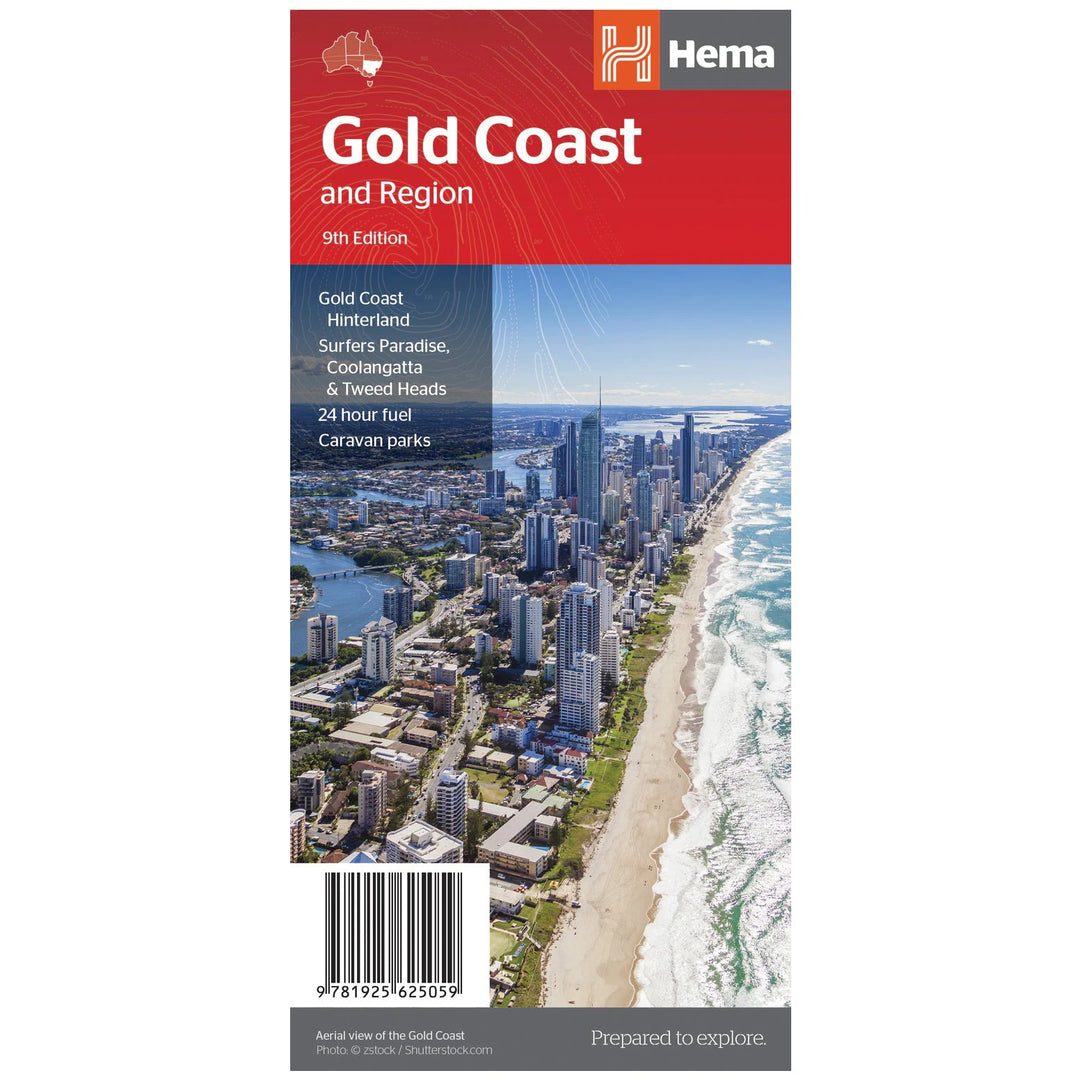 Gold Coast & Region Map - Hema Maps - 9781925625059 -Caravan World Australia
