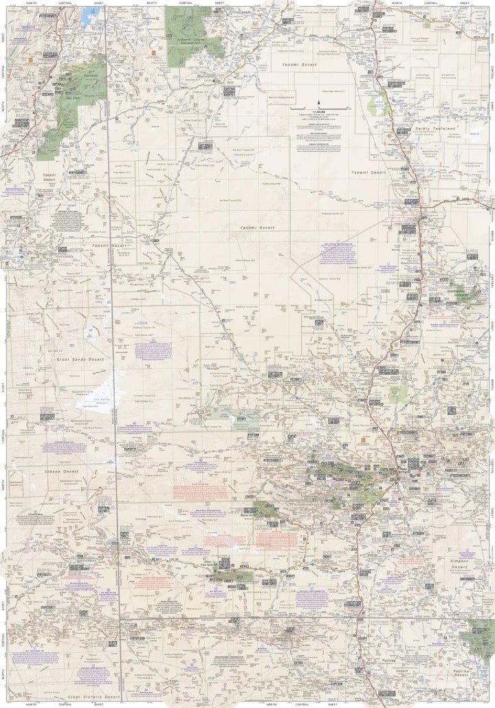 Great Desert Tracks Central Sheet - Hema Maps - 9781922668080 -Caravan World Australia