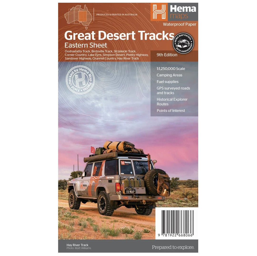 Great Desert Tracks Eastern Sheet - Hema Maps - 9781922668066 -Caravan World Australia