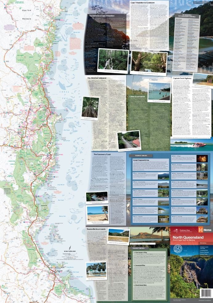 North Queensland Map - Hema Maps - 9321438002116 -Caravan World Australia
