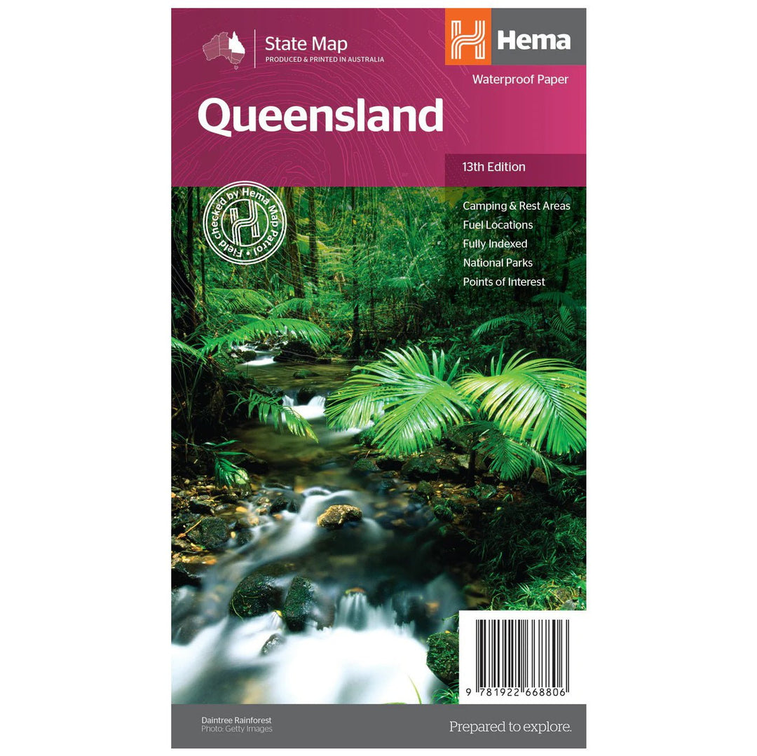 Queensland State Map - Hema Maps - 9781922668806 -Caravan World Australia