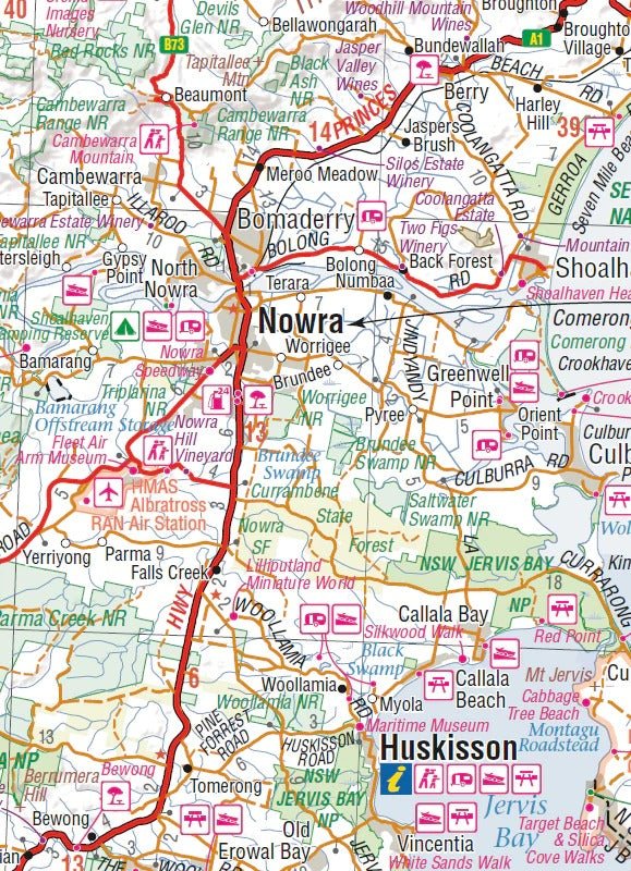 South East New South Wales Map - Hema Maps - 9781925625967 -Caravan World Australia