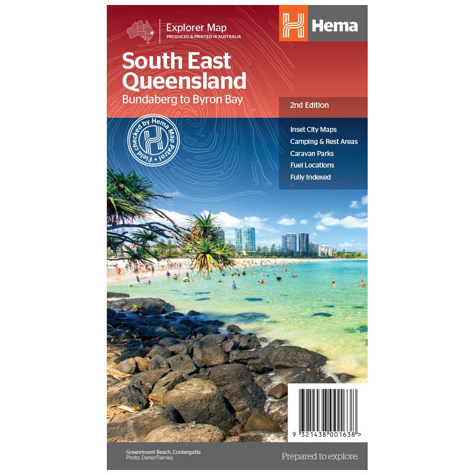 South East Queensland Map - Hema Maps - 9321438001638 -Caravan World Australia