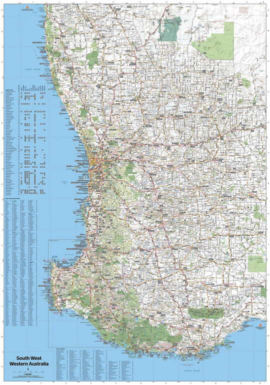 South West Western Australia Map - Hema Maps - 9321438001621 -Caravan World Australia