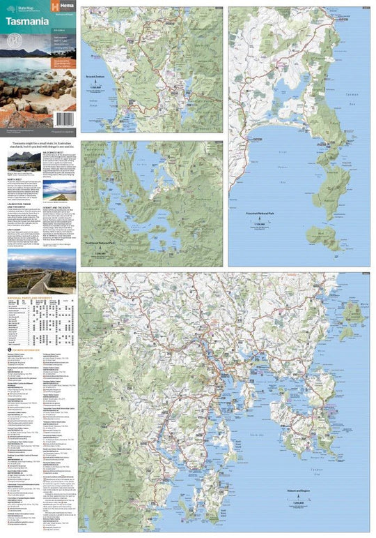 Tasmania State Map - Hema Maps - 9321438002208 -Caravan World Australia