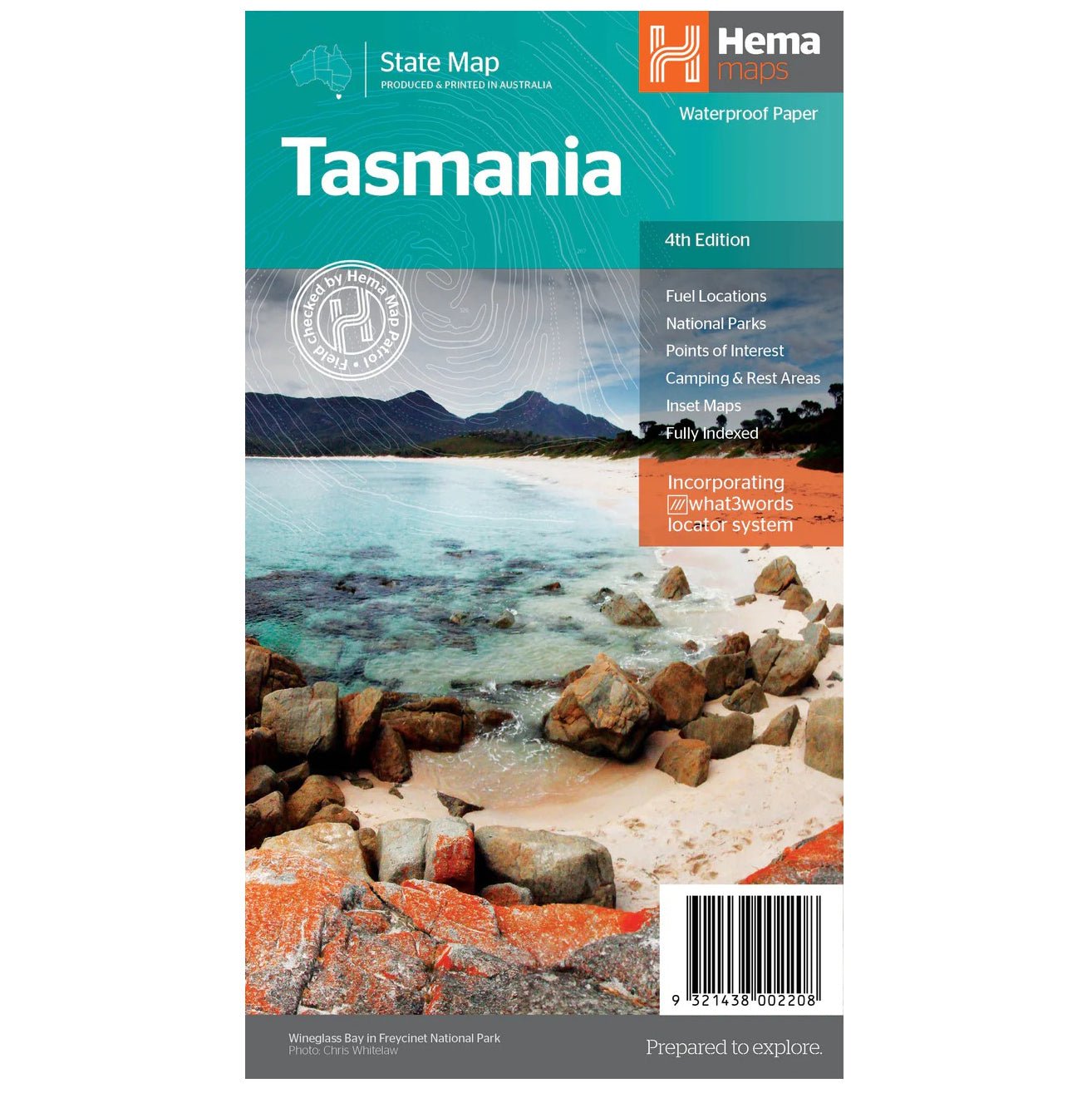 Tasmania State Map - Hema Maps - 9321438002208 -Caravan World Australia