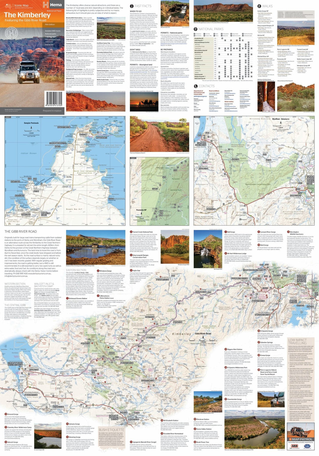 The Kimberley Map - Hema Maps - 9781876413705 -Caravan World Australia