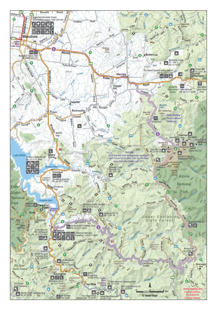 The Victorian High Country Atlas & Guide - Hema Maps - 9781876413149 -Caravan World Australia