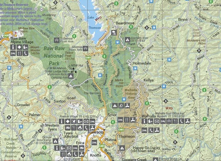 The Victorian High Country Map - Hema Maps - 9781876413125 -Caravan World Australia