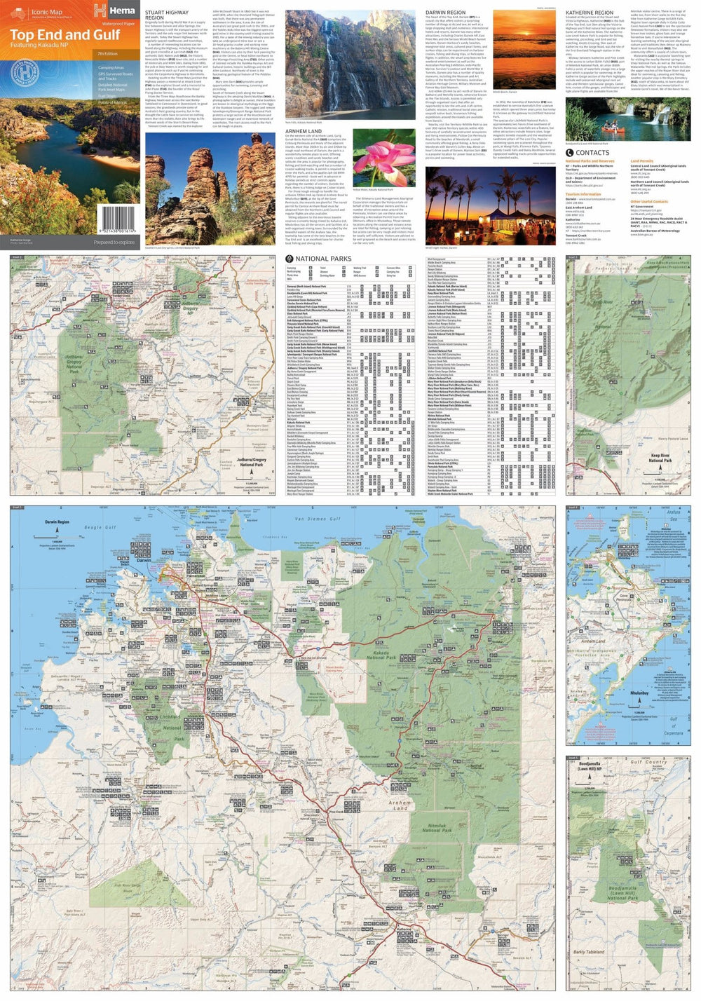 Top End and Gulf Map - Hema Maps - 9321438001614 -Caravan World Australia