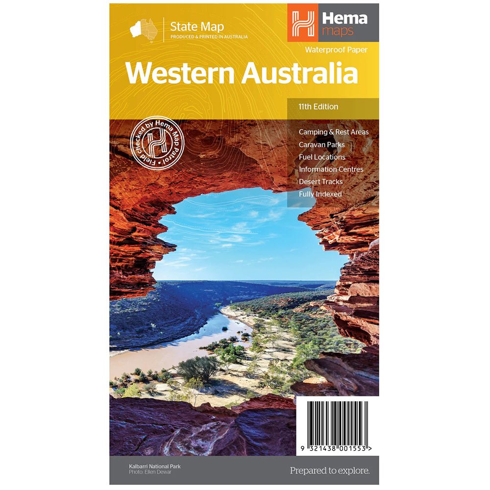 Western Australia State Map - Hema Maps - 9321438001553 -Caravan World Australia
