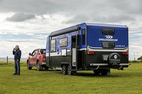 Bright blue Dreamseeker Jumbuck will turn heads - Caravan World Australia