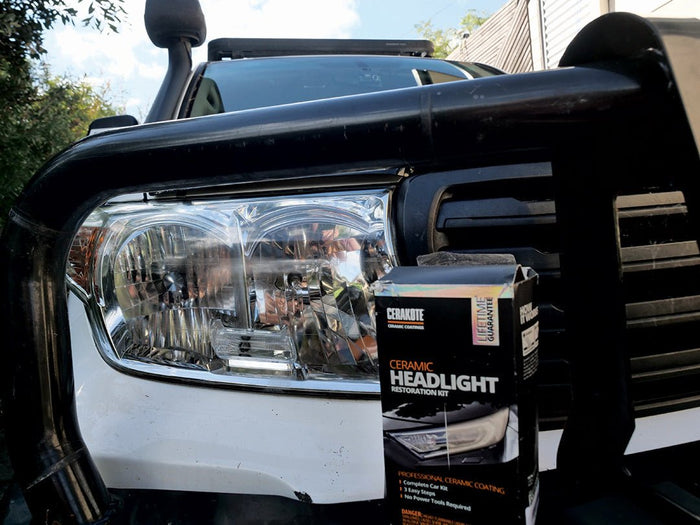 Cerakote Ceramic Headlight Restoration Kit put to the test - Caravan World Australia