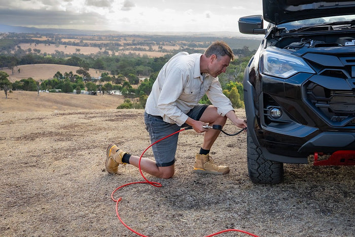 Saber Offroad SBR-TAC1 review: A heavy-hitting Twin Air Compressor for Aussie offroaders - Caravan World Australia