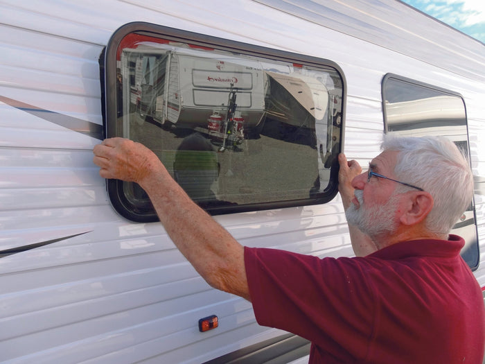 Seal a window - Caravan World Australia