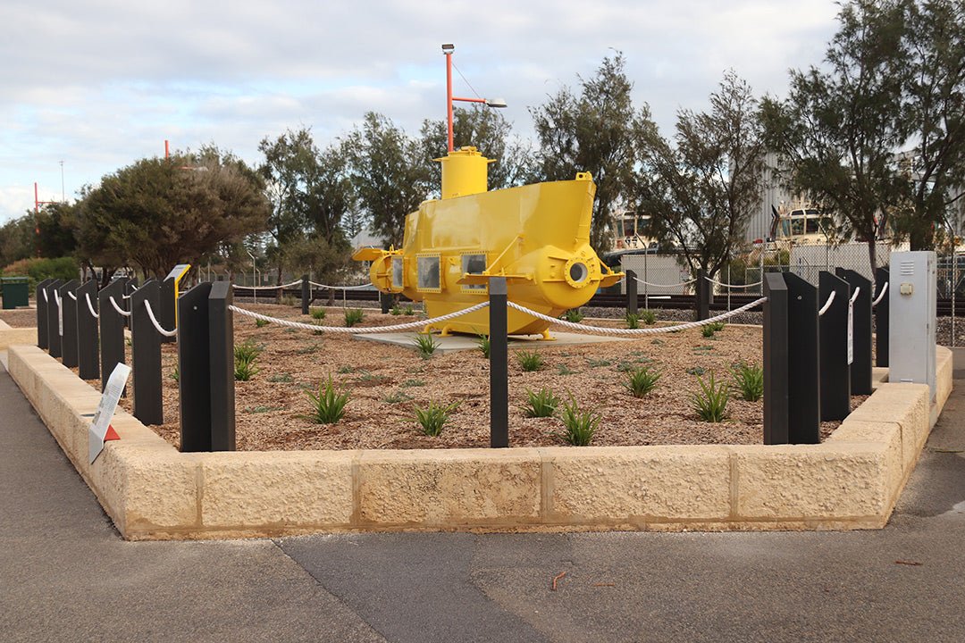 Visit Geraldton’s restored yellow submarine on the foreshore