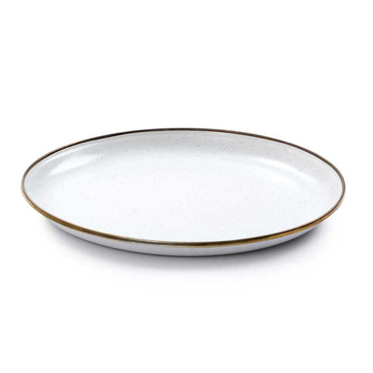 Barebones - Enamel Deep Plate Set of 2 - Eggshell