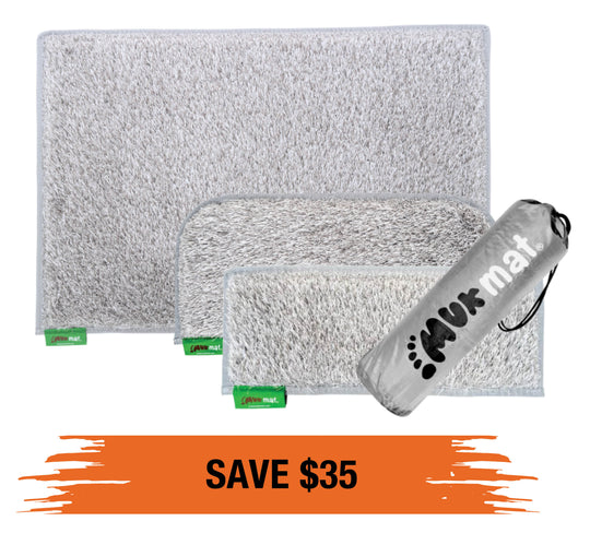 Muk Mat Medium Caravan Bundle in Light Grey