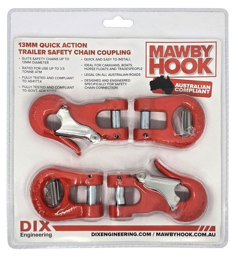 Mawby Hook Quick Action Trailer Safety Chain Coupling