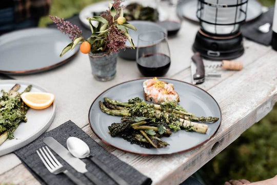Barebones - Enamel Deep Plate Set of 2 - Slate Grey