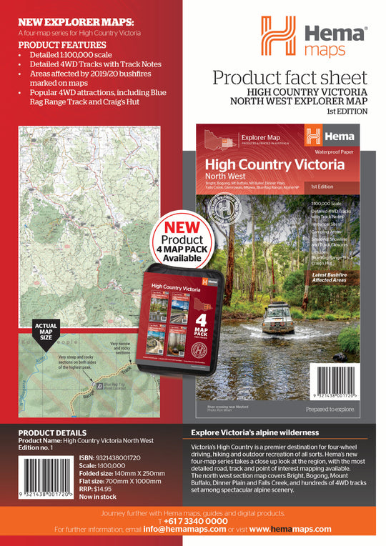 The Victorian High Country - North Western Map - OE