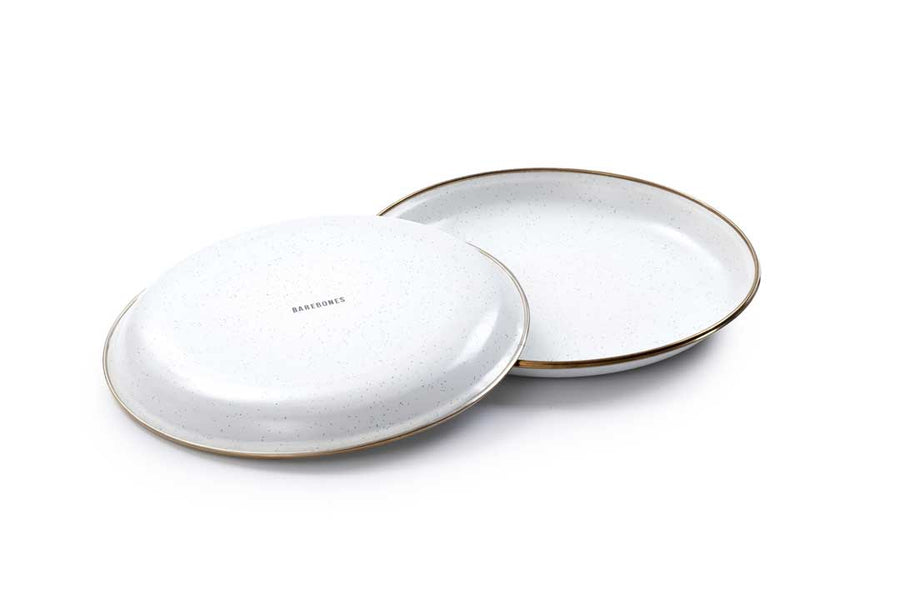 Barebones - Enamel Salad Plate Set of 2 - Eggshell