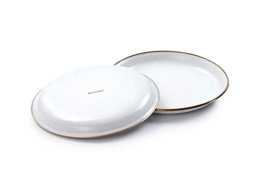 Barebones - Enamel Salad Plate Set of 2 - Eggshell