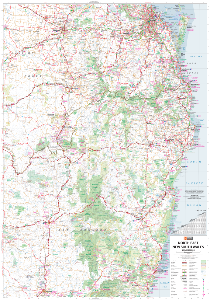 North East New South Wales Map