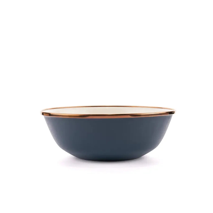 Barebones Enamel Dining Set - Indigo Blue