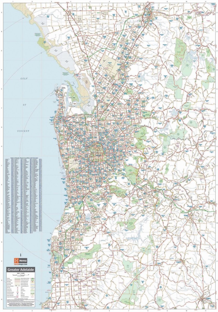 Adelaide and Region Map - Hema Maps - Maps - 9781925625158 - Caravan World