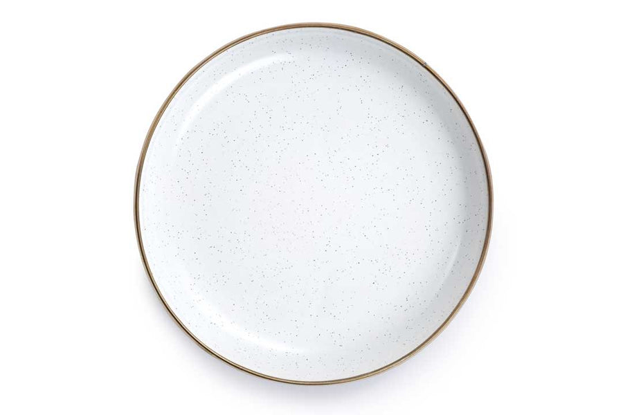 Barebones - Enamel Salad Plate Set of 2 - Eggshell
