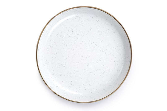 Barebones - Enamel Salad Plate Set of 2 - Eggshell