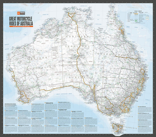 Australia Motorcycle Atlas + 200 Top Rides - Hema Maps - Books - 9781925195132 - Caravan World