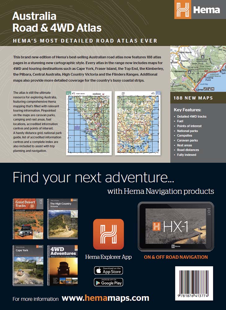 Australia Road & 4WD Atlas (Perfect Bound) - 252 x 345mm - Hema Maps - Books - 9781876413774 - Caravan World