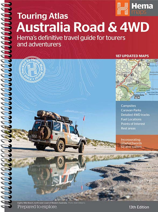 Australia Road & 4WD Touring Atlas - 215 x 297mm - Hema Maps - Books - 9781922668035 - Caravan World