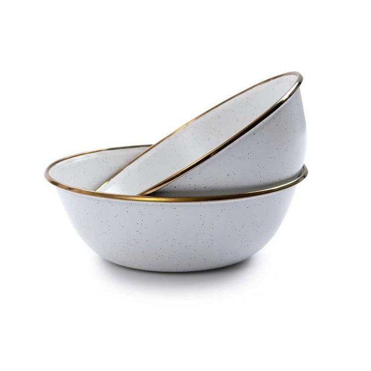 Barebones - Enamel Bowl Set of 2 - Eggshell - Barebones - CKW-390-EW -Caravan World