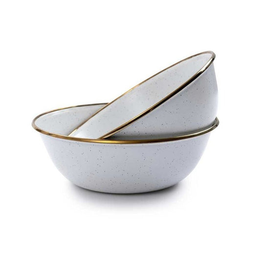 Barebones - Enamel Bowl Set of 2 - Eggshell - Barebones - CKW-390-EW -Caravan World
