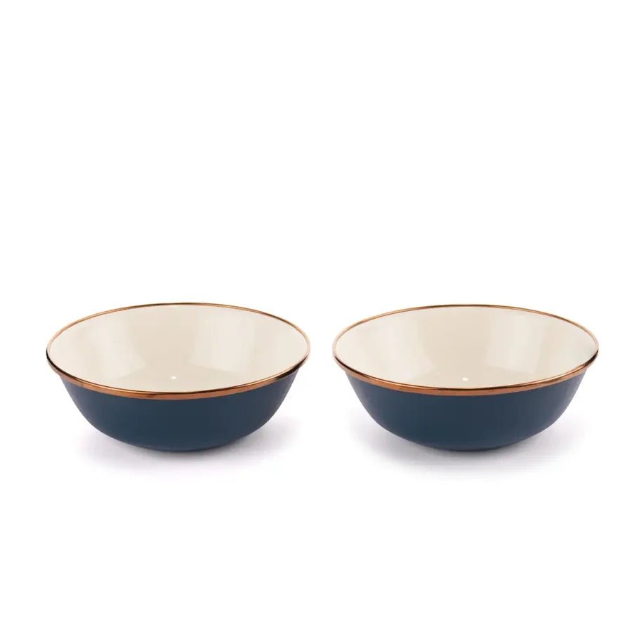 Barebones - Enamel Bowl Set of 2 - Indigo - Barebones - CKW-1031 -Caravan World