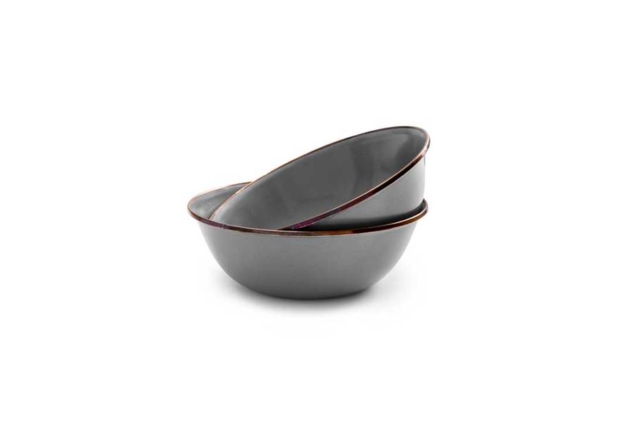 Barebones - Enamel Bowl Set of 2 - Slate Grey - Barebones - CKW-357-SL -Caravan World